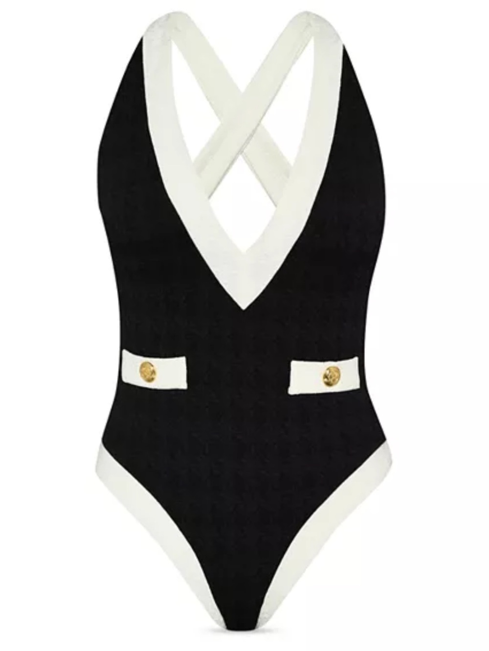 L’AGENCE Lisa Color Blocked One Piece Swimsuit XS - Picture 1 of 9